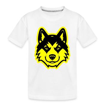 Tête de chien Akita - T-shirt bio Premium Enfant - blanc - Devant
