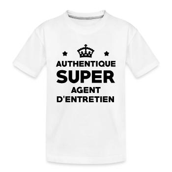 Agent d'Entretien / Ménage / Nettoyer / Propreté - T-shirt bio Premium Enfant - blanc - Devant