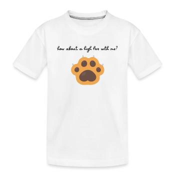 Tierliebe PAWS - Kinder Premium Bio T-Shirt - Weiß - Vorne
