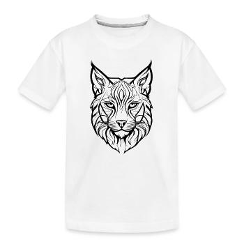 Lynx animal de puissance : Voyant de l’âme - T-shirt bio Premium Enfant - blanc - Devant