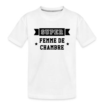 Femme de Chambre / Nettoyer / Propreté / Nettoyage - T-shirt bio Premium Enfant - blanc - Devant
