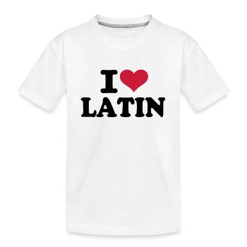 I love Latin - T-shirt bio Premium Enfant - blanc - Devant