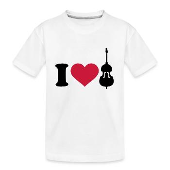 Kontrabass - Kinder Premium Bio T-Shirt - Weiß - Vorne