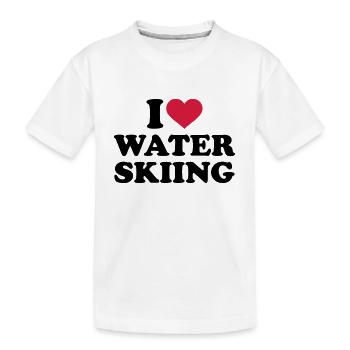 Wasserski - Kinder Premium Bio T-Shirt - Weiß - Vorne