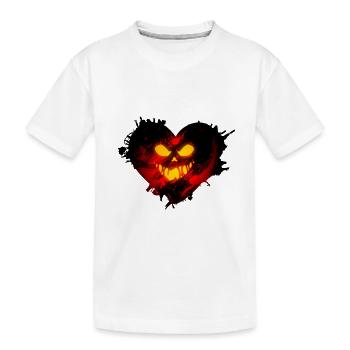 halloweenheart - Kinder Premium Bio T-Shirt - Weiß - Vorne