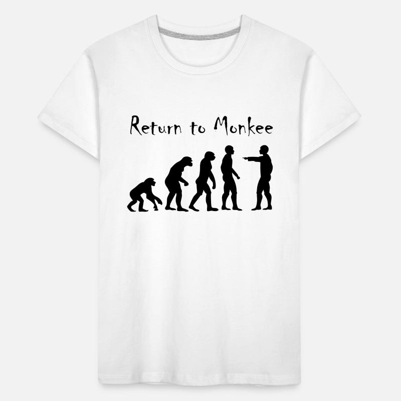 Return to Monkey Evolution Design Kids' Premium Organic T-Shirt