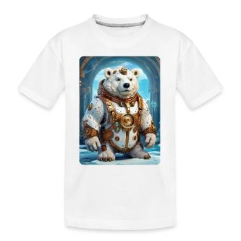 Steampunk Ice Bear 1.11 - Kids' Premium Organic T-Shirt - white - Front