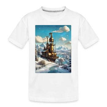 Steampunk Winterlandschaft 1.5 - Kinder Premium Bio T-Shirt - Weiß - Vorne