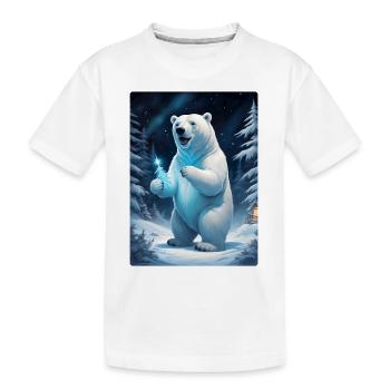 Winter Landscape Bears 1.7 - Kids' Premium Organic T-Shirt - white - Front