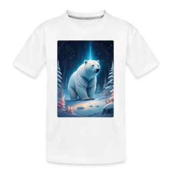 Winter Landscape Bears 1.10 - Kids' Premium Organic T-Shirt - white - Front