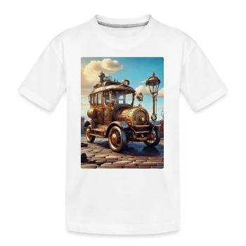 Steampunk Automobile 1.9 - Kinder Premium Bio T-Shirt - Weiß - Vorne