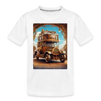 Steampunk Automobile 1.5 - Kinder Premium Bio T-Shirt - Weiß - Vorne