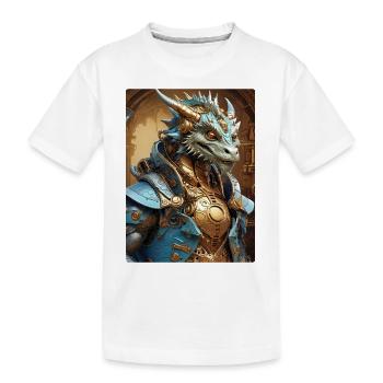 Steampunk Dragon 1.3 - Kinder Premium Bio T-Shirt - Weiß - Vorne