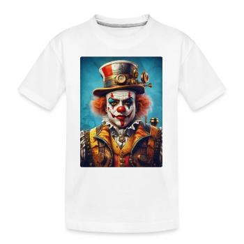 Steampunk Clown 1.2 - Kids' Premium Organic T-Shirt - white - Front