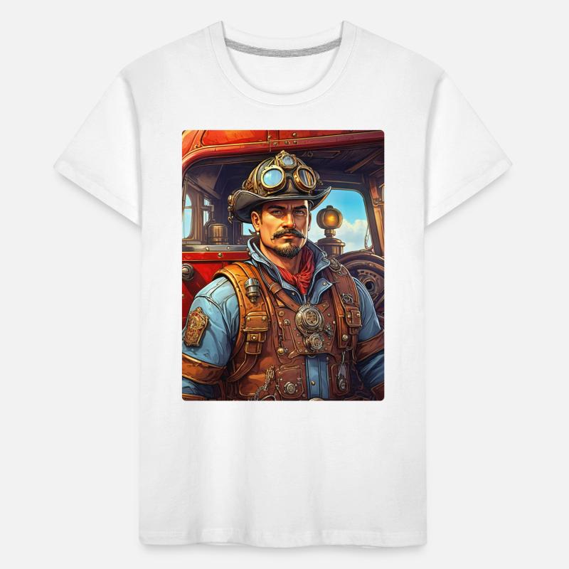 Steampunk Firefighter Man 1.21 Kinder Premium Bio T-Shirt