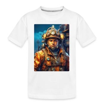 Steampunk Firefighter Man 1.28 - Kinder Premium Bio T-Shirt - Weiß - Vorne