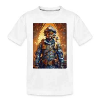 Homme de pompier steampunk 1.20 - T-shirt bio Premium Enfant - blanc - Devant