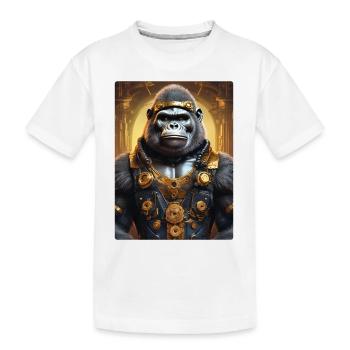 Steampunk Gorille 1.5 - T-shirt bio Premium Enfant - blanc - Devant