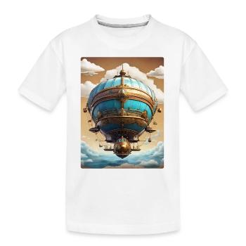 Steampunk Luftschiff 1.5 - Kinder Premium Bio T-Shirt - Weiß - Vorne
