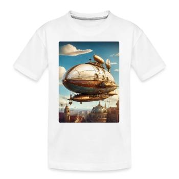 Steampunk Luftschiff 1.9 - Kinder Premium Bio T-Shirt - Weiß - Vorne