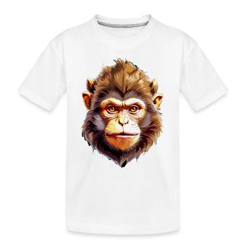 Singe V24 15 - T-shirt bio Premium Enfant - blanc - Devant