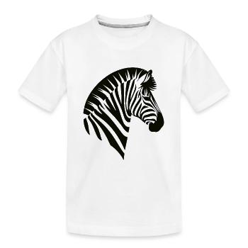 Cooles Zebra Design - Zebras Outfit für den Fan - Kinder Premium Bio T-Shirt - Weiß - Vorne