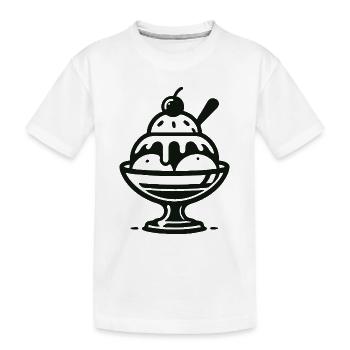 Eiscreme Design für den Eis und Eisdielen Fan - Kinder Premium Bio T-Shirt - Weiß - Vorne