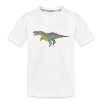 Geschenk Dinosaurier Fossil Kawaii Trex Comic Dino - Kinder Premium Bio T-Shirt - Weiß - Vorne