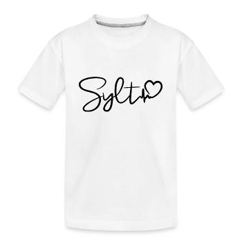 Sylt Heartbeat Mer du Nord Sylt - T-shirt bio Premium Enfant - blanc - Devant