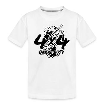 Logo 4x4 - Dark & Dirty - T-shirt bio Premium Enfant - blanc - Devant