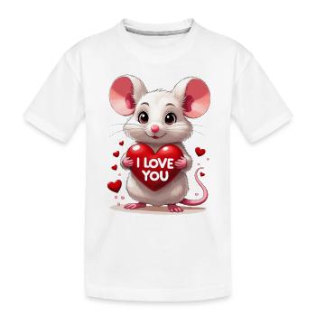 I love you - Kinder Premium Bio T-Shirt - Weiß - Vorne