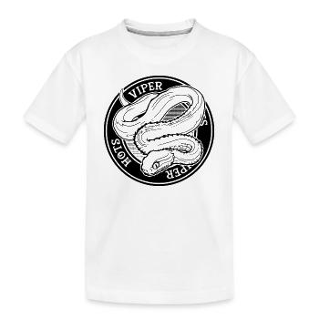 Grube Viper Venomous Snake Besitzer Reptilienhalter - Kinder Premium Bio T-Shirt - Weiß - Vorne