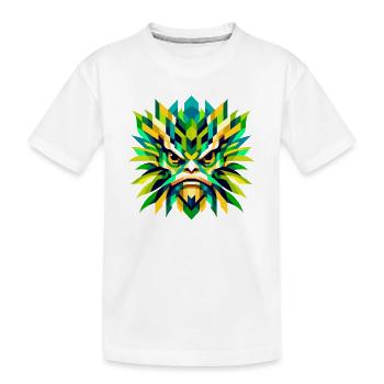 Geometric Kappa: Japanese Mythology Art - Kids' Premium Organic T-Shirt - white - Front