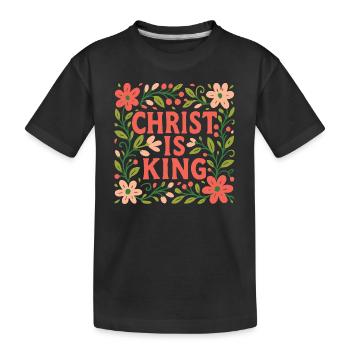 Jésus Est Roi Chrétien Foi Femme - T-shirt bio Premium Enfant - noir - Devant