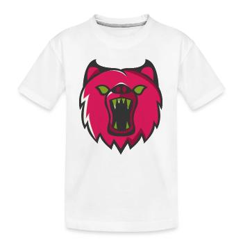 Bear - Kids' Premium Organic T-Shirt - white - Front
