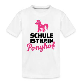 Schule - Kinder Premium Bio T-Shirt - Weiß - Vorne