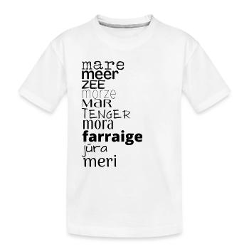 Meer in verschiedenen Sprachen - Kinder Premium Bio T-Shirt - Weiß - Vorne