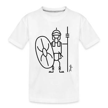 Roman legionnaire on guard - Kids' Premium Organic T-Shirt - white - Front