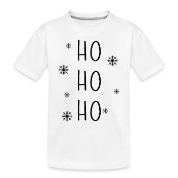 HoHoHo lustiger Weihnachtsmann Festtags-Outfit - Kinder Premium Bio T-Shirt - Weiß - Vorne