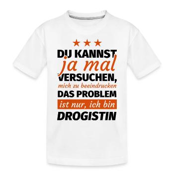 Drogistin Geschenk - Kinder Premium Bio T-Shirt - Weiß - Vorne