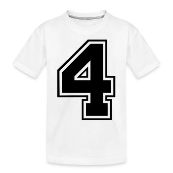 vier - Kinder Premium Bio T-Shirt - Weiß - Vorne