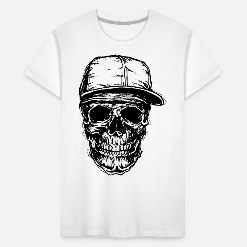 Crâne avec capuchon noir | Designs Monkey - Mode T-shirt bio Premium Enfant