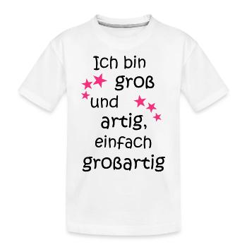 I'm great and kind = great pink - Kids' Premium Organic T-Shirt - white - Front