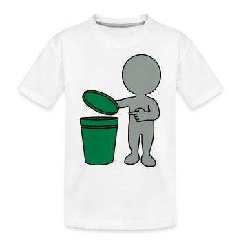 Trash homme 3c - T-shirt bio Premium Enfant - blanc - Devant