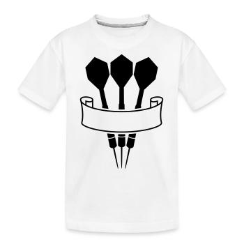 Darts Banner Logo - T-shirt bio Premium Enfant - blanc - Devant