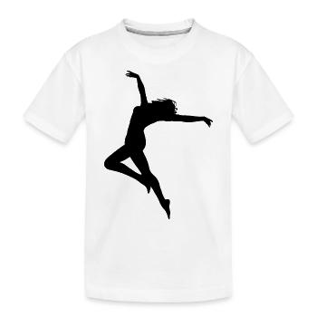 Carefree Dancing Woman Silhouette - T-shirt bio Premium Enfant - blanc - Devant