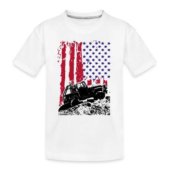 TOUT-TERRAIN AMÉRICAIN - T-shirt bio Premium Enfant - blanc - Devant