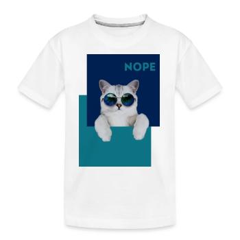 Chat Nope - T-shirt bio Premium Enfant - blanc - Devant