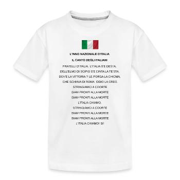L'INNO NAZIONALE D'ITALIA: IL CANTO DEGLI ITALIANI - Kids' Premium Organic T-Shirt - white - Front