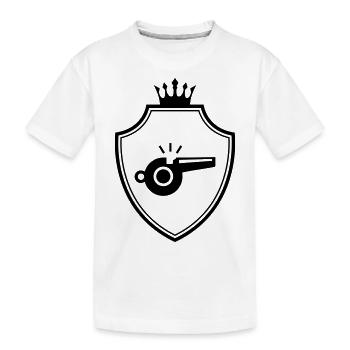 Whistle Pipe Coat of arms - Kids' Premium Organic T-Shirt - white - Front
